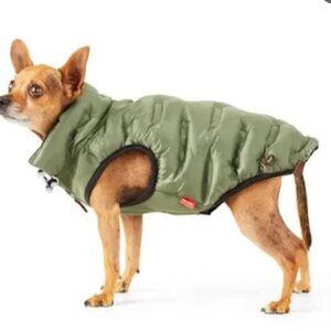 Reddy Olive Pet Puffer Vest, Large